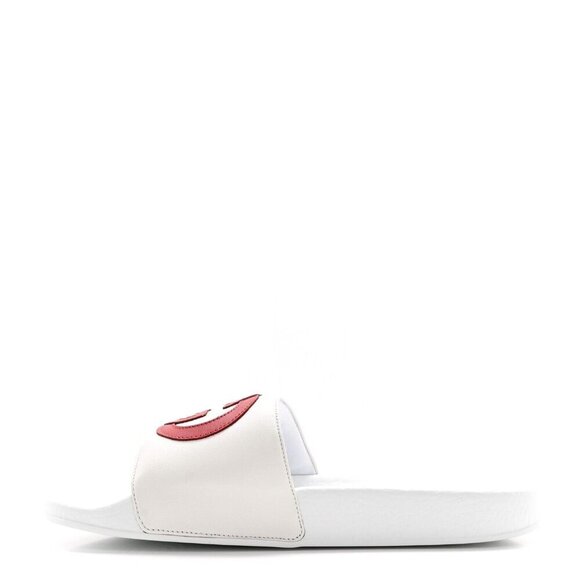 Gucci Interlocking G Slide Sandals – White Nappa Leather – Size 39 / US 9 – NIB - Picture 4 of 9